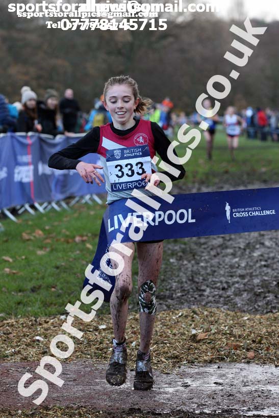 Girls under-15s 2017 British Athletics Liverpool Cross Challenge, Sefton Park, Liverpool. Photo:  David T. Hewitson/Sports for All Pics